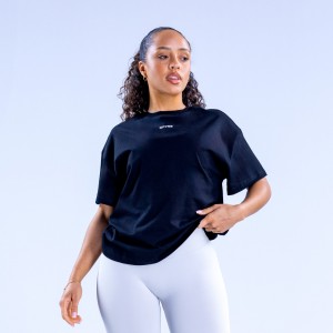 Camiseta DFYNE Revive Boxy Feminino Pretas | SVUKPJ418