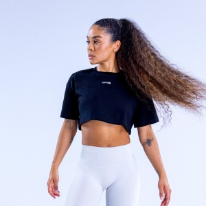 Camiseta DFYNE Revive Crop Feminino Pretas | ATRVDG596