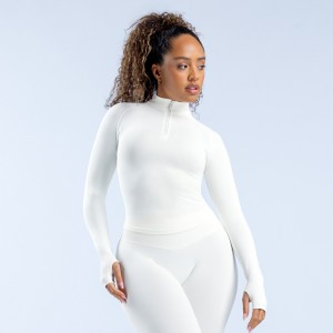 Jaquetas DFYNE Impact Half Zippy Feminino Branco | GPRVLS018