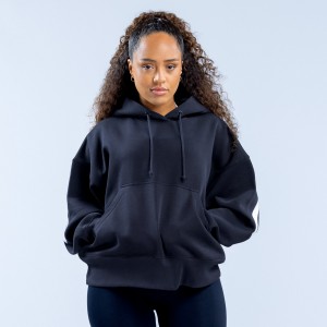 Moletom com Capuz DFYNE Signature Feminino Pretas | VNOUWK490