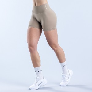Shorts DFYNE Defy 4.5" Feminino Bege | YZMJLH324