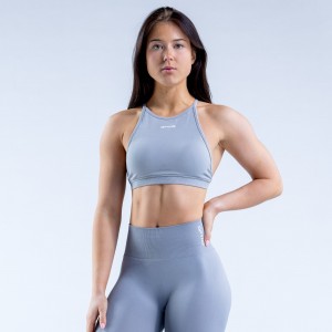 Sutiã Esportivo DFYNE Dynamic High Neck Backless Feminino Luz Cinzentas | JALHNZ821