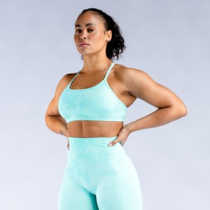 Sutiã Esportivo DFYNE Dynamic Mist Backless Feminino Menta Branco | OIPSXR634