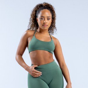 Sutiã Esportivo DFYNE Dynamic Twist Back Feminino Verdes | UMOLHX915