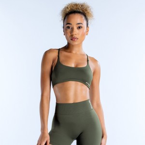 Sutiã Esportivo DFYNE Dynamic Twist Back Feminino Verde Oliva | CATOXU160