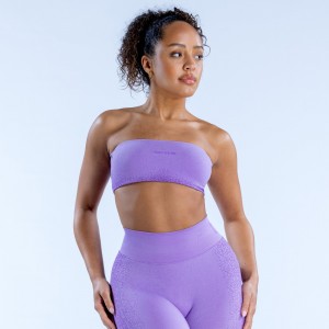 Sutiã Esportivo DFYNE Ignite Bandeau Feminino Roxo | RDKWQH534