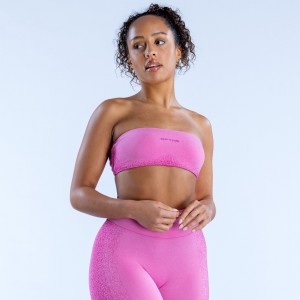 Sutiã Esportivo DFYNE Ignite Bandeau Feminino Rosa | SFJBLH079