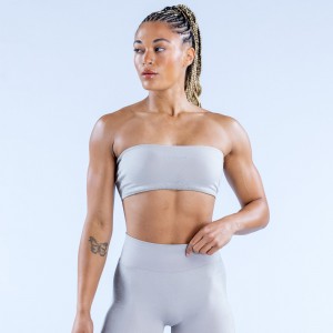 Sutiã Esportivo DFYNE Ignite Bandeau Feminino Luz Cinzentas | GNCILF095
