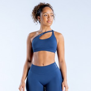 Sutiã Esportivo DFYNE Impact Asymmetric Feminino Azul Marinho | WRXZBU385