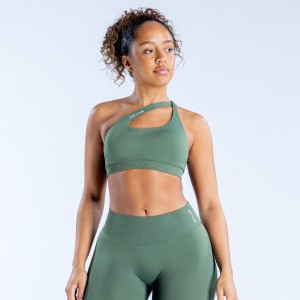 Sutiã Esportivo DFYNE Impact Asymmetric Feminino Verdes | XDRWZG150
