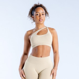 Sutiã Esportivo DFYNE Impact Asymmetric Feminino Bege | NAGWOJ549