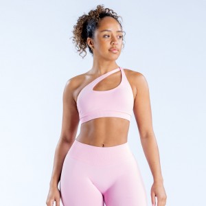 Sutiã Esportivo DFYNE Impact Asymmetric Feminino Luz Rosa Rosa | KWZMGY468