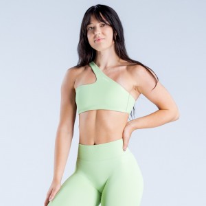 Sutiã Esportivo DFYNE Lanyi Edit One Shoulder Feminino Verdes | GTMIXQ860