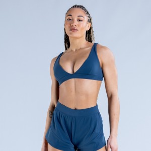 Sutiã Esportivo DFYNE Origin Minimal Feminino Azuis | QYCBAM837