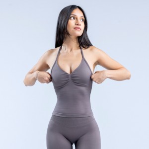Top DFYNE Impact Longline Strappy Feminino Roxo | JVZWQE495