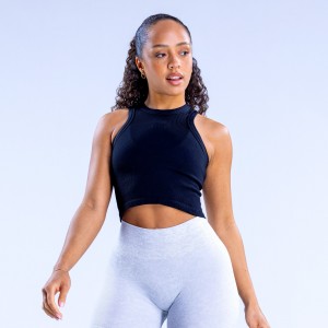 Top DFYNE Revive Racer Feminino Pretas | MTWJVO671