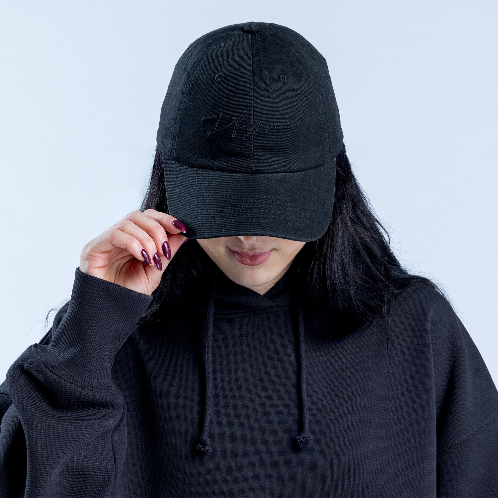 Boné DFYNE Script Feminino Pretas | VBGHNR864