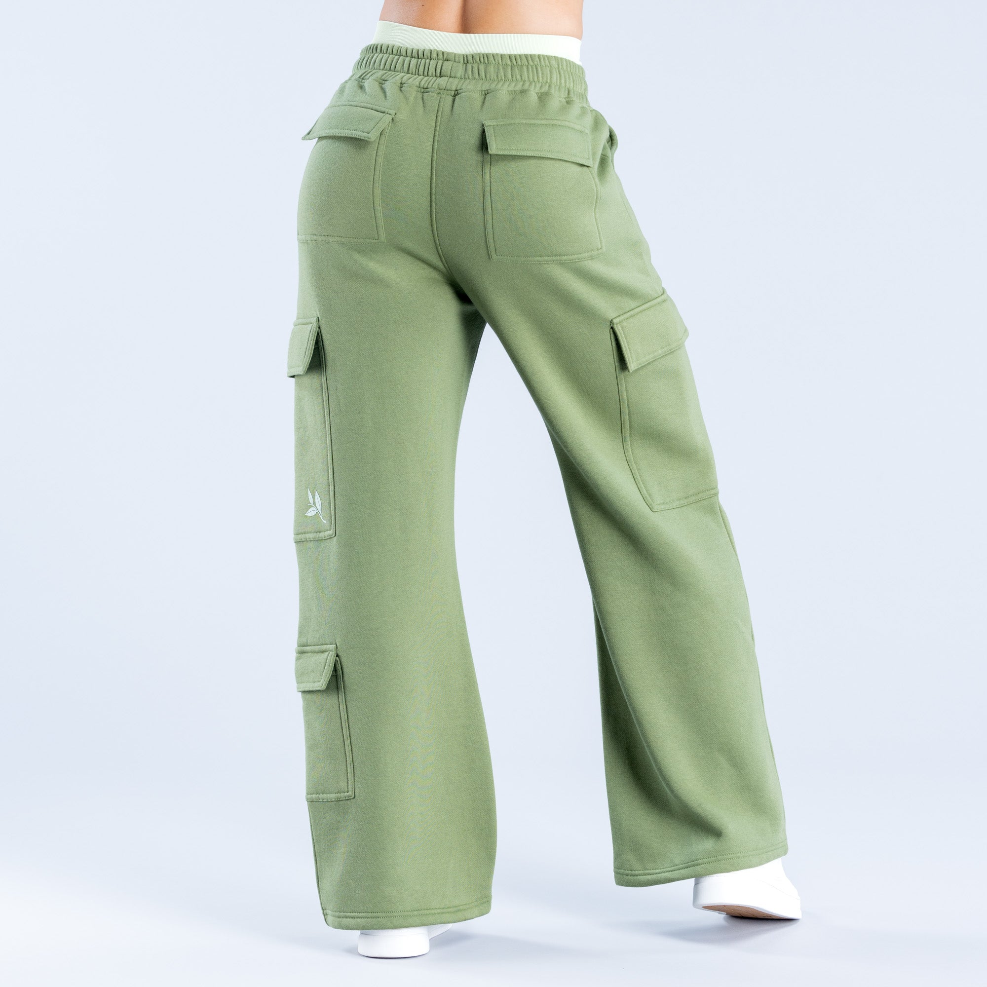 Calça Jogger DFYNE Lanyi Edit Wide Leg Cargo Feminino Verdes Escuro | UPHASE182
