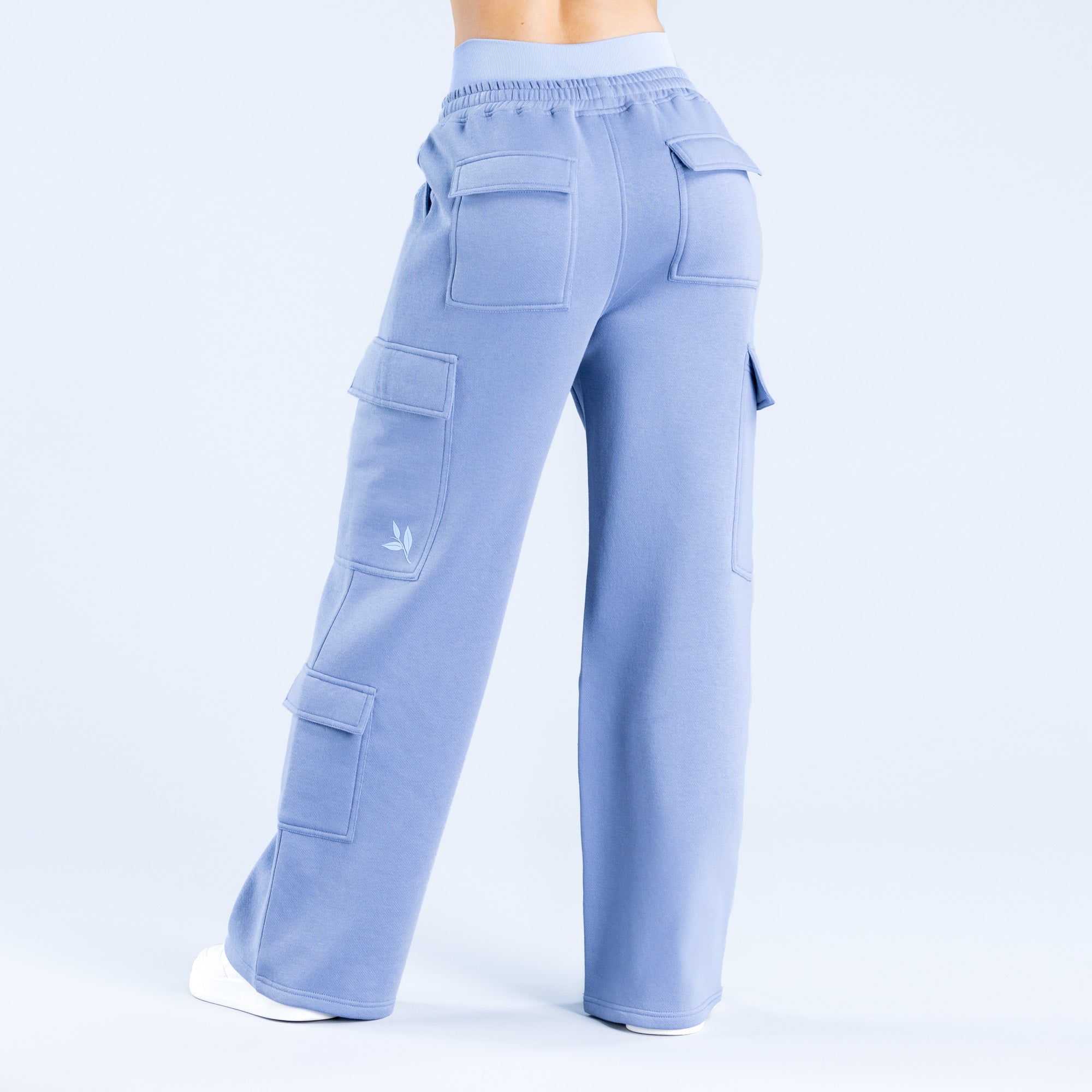 Calça Jogger DFYNE Lanyi Edit Wide Leg Cargo Feminino Azuis | SKAMUP906
