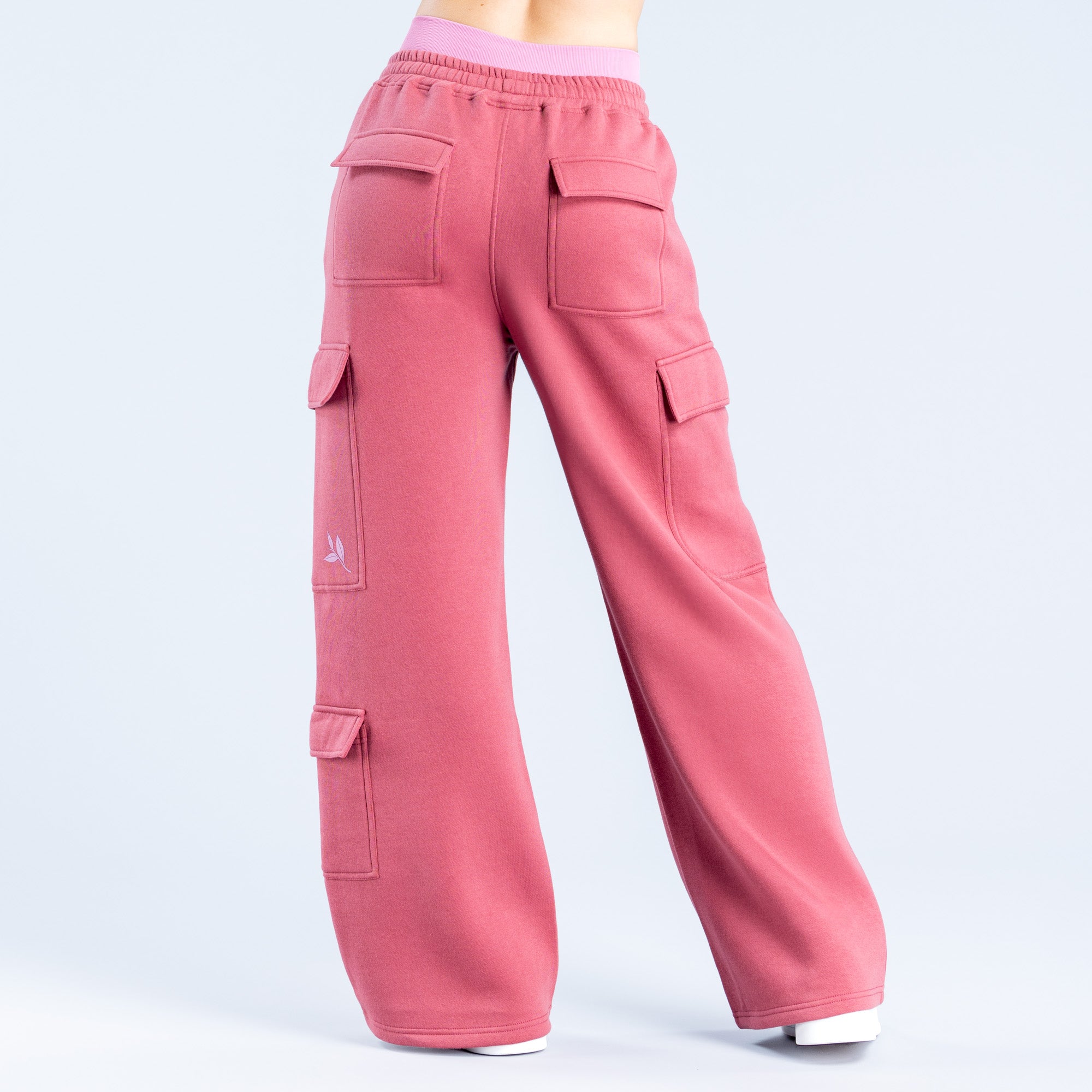 Calça Jogger DFYNE Lanyi Edit Wide Leg Cargo Feminino Rosa Escuro | DICAME531