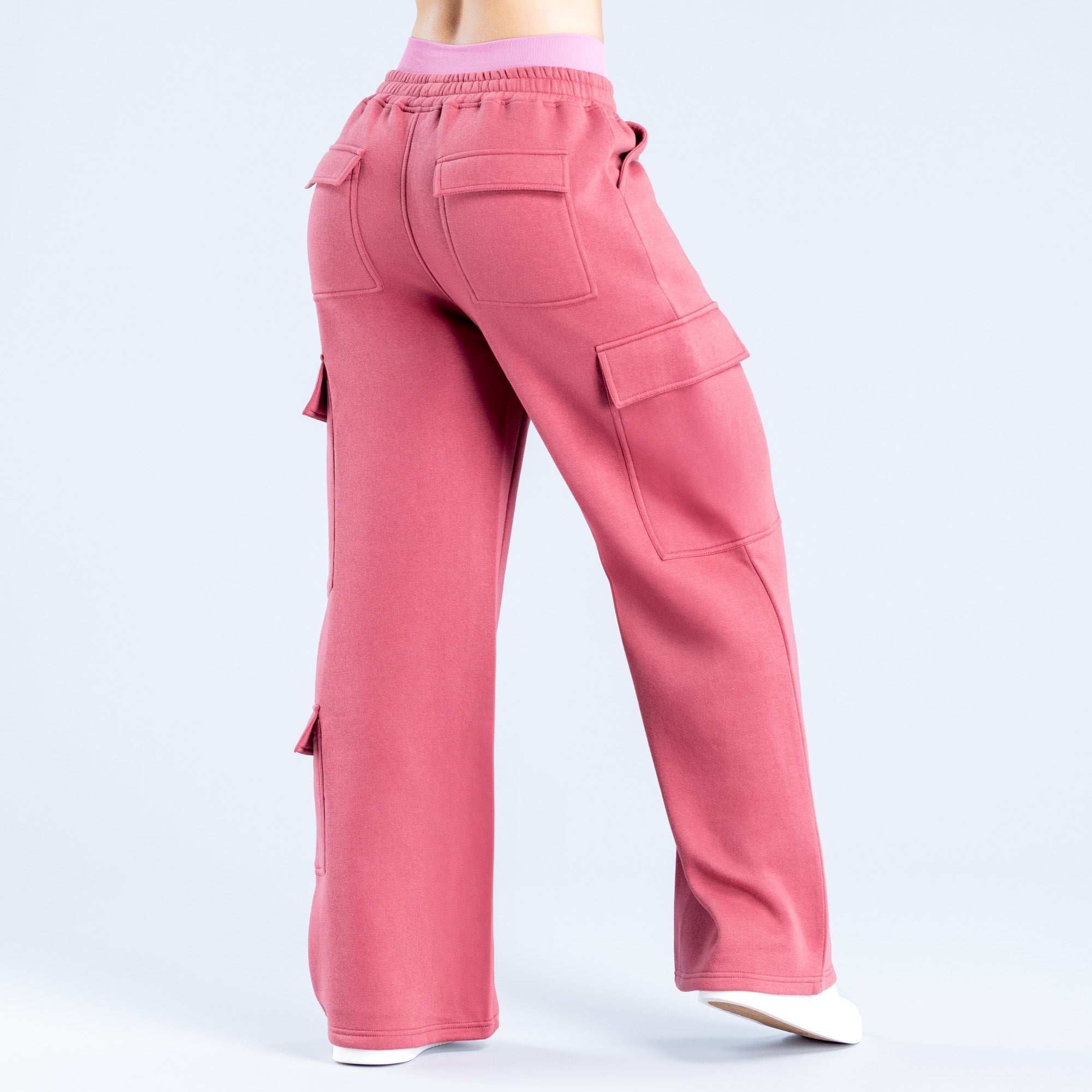 Calça Jogger DFYNE Lanyi Edit Wide Leg Cargo Feminino Rosa Escuro | DICAME531