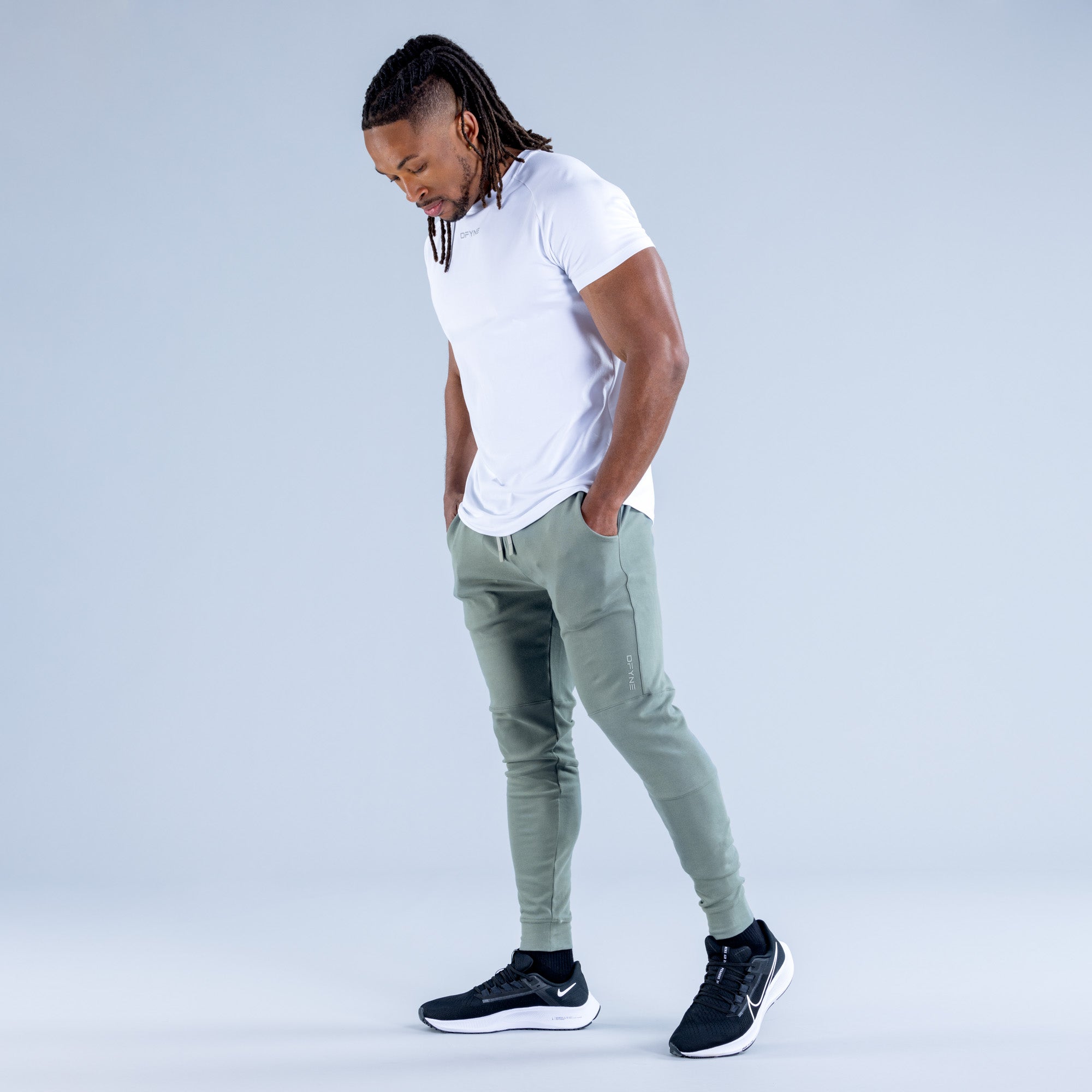 Calça Jogger DFYNE Stealth Tapered Masculino Verde Oliva | TIJAMK560