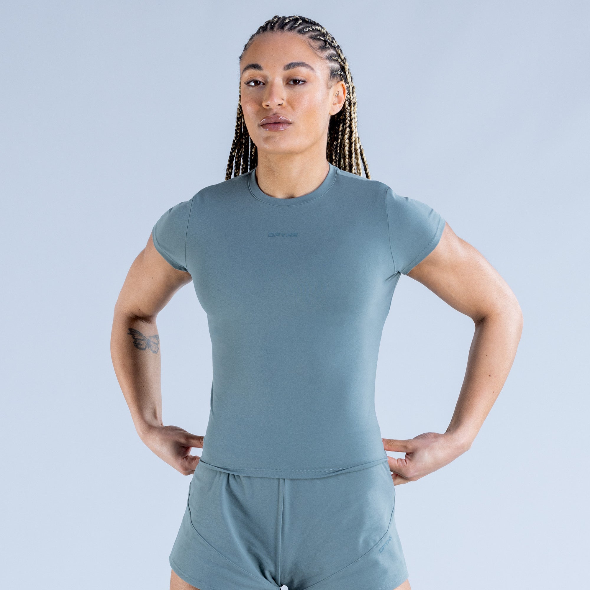 Camiseta DFYNE Origin Fitted Feminino Verde Oliva | MZEUFG819