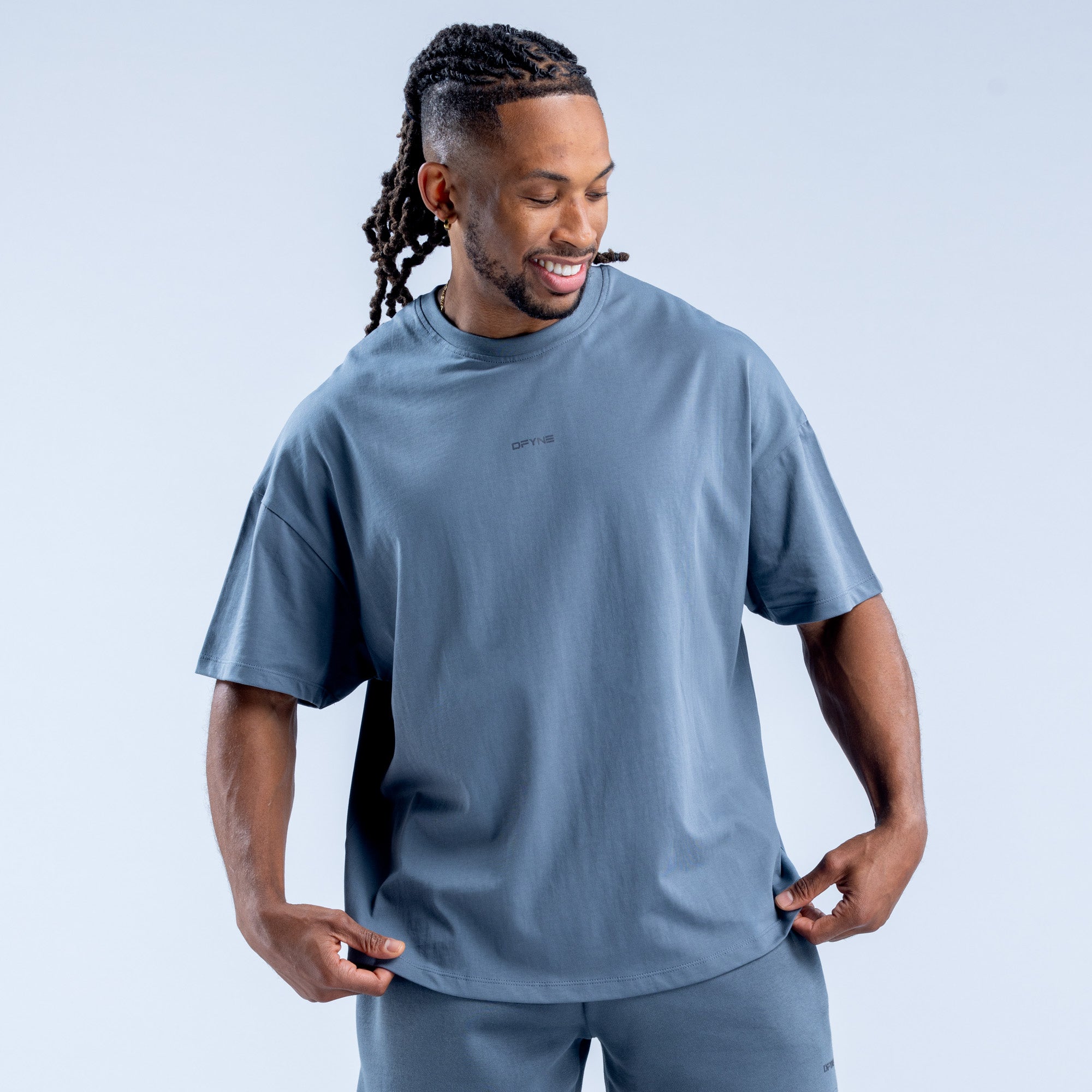 Camiseta DFYNE Recharge Masculino Cinzentas | IDVCSF270