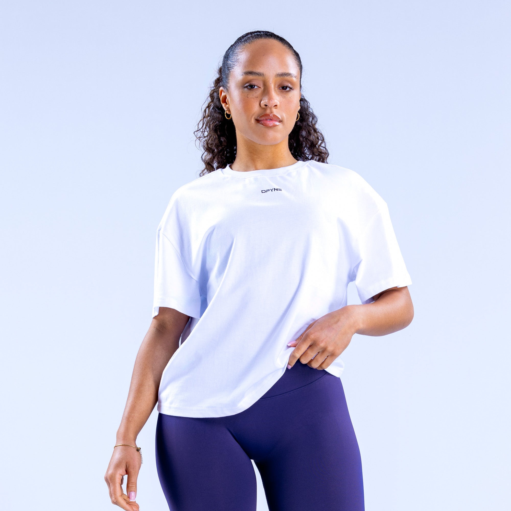 Camiseta DFYNE Revive Boxy Feminino Branco | DRSWFE386