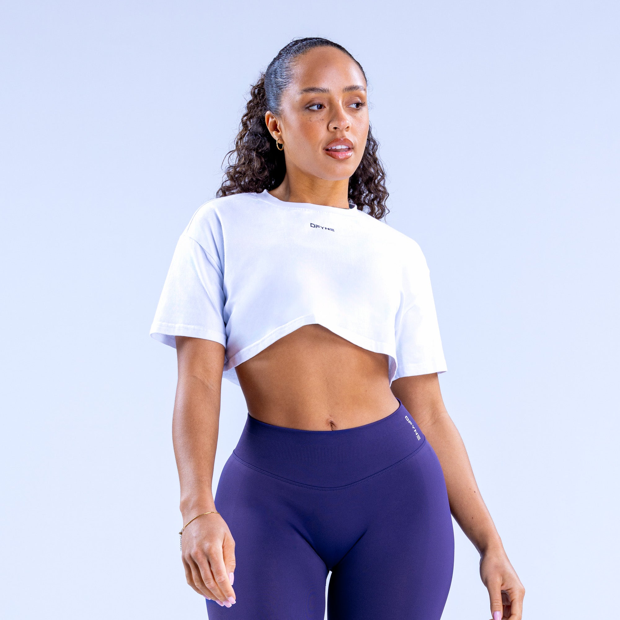Camiseta DFYNE Revive Crop Feminino Branco | LSOBYJ149