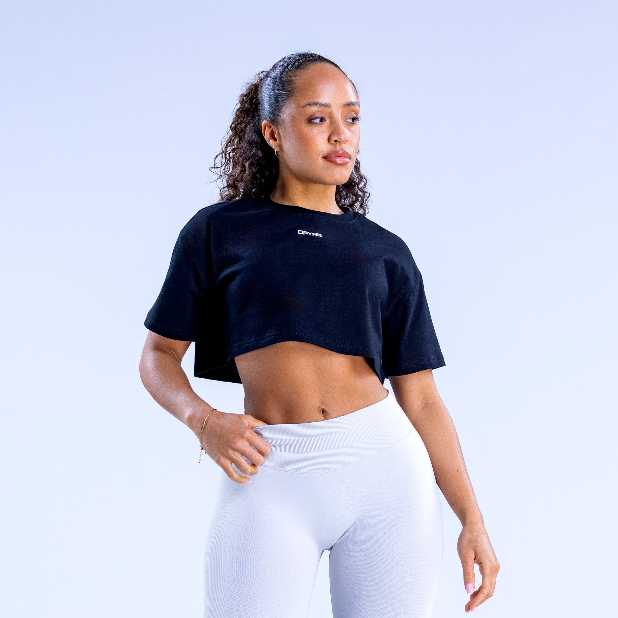 Camiseta DFYNE Revive Crop Feminino Pretas | ATRVDG596