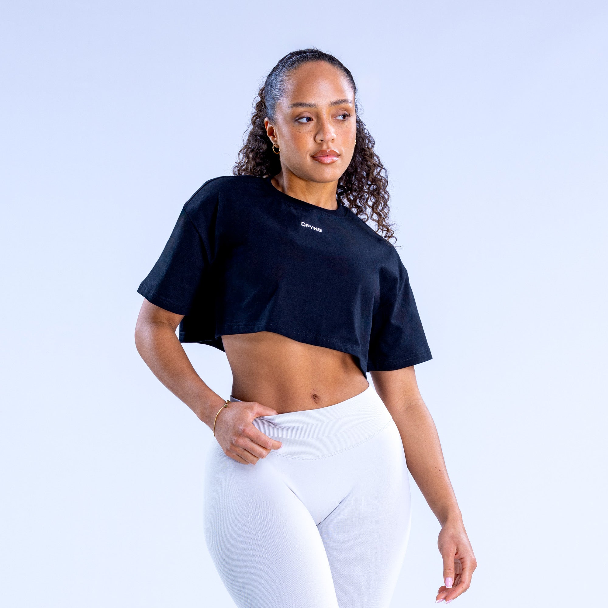 Camiseta DFYNE Revive Crop Feminino Pretas | ATRVDG596