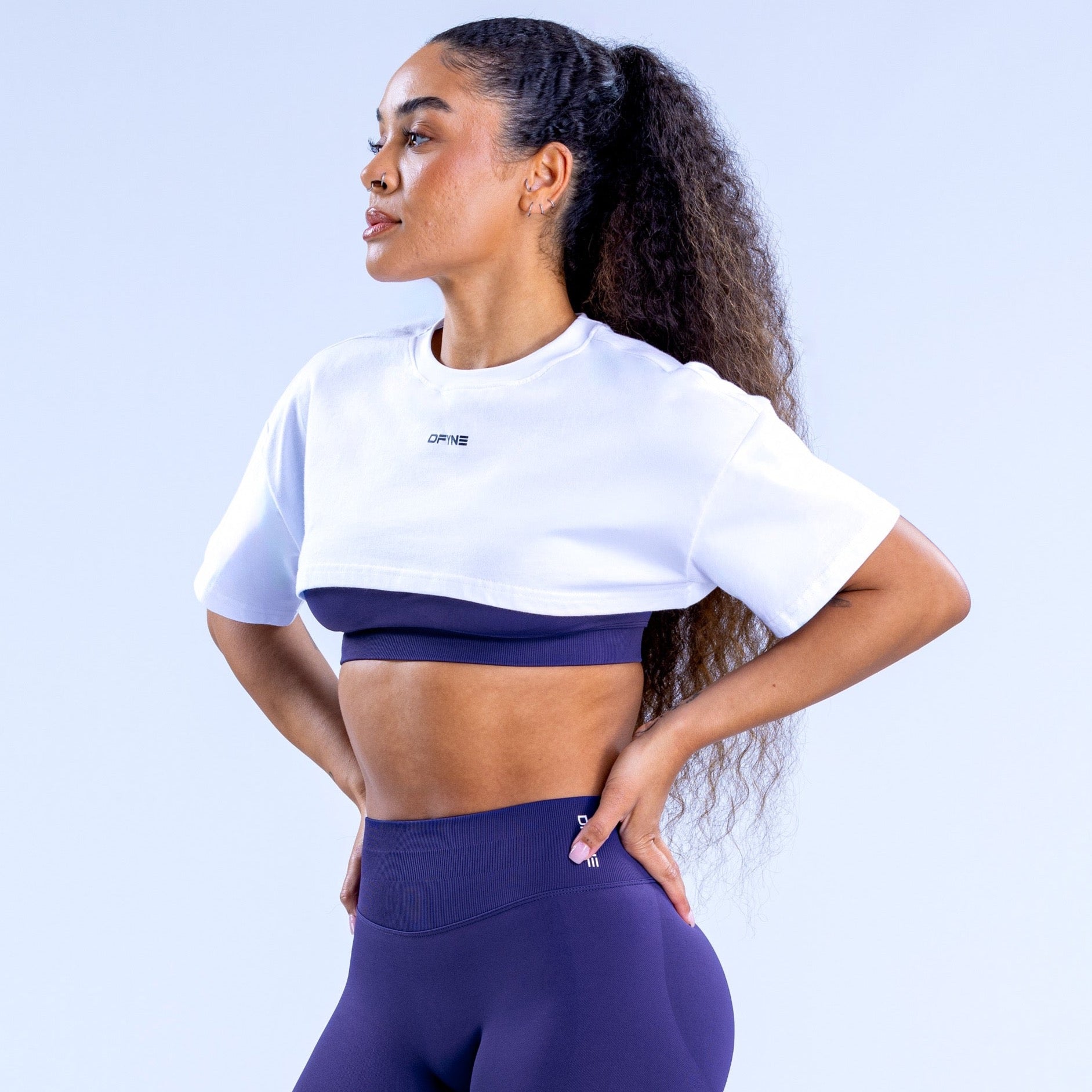 Camiseta DFYNE Revive Super Crop Feminino Branco | DWEOGM072
