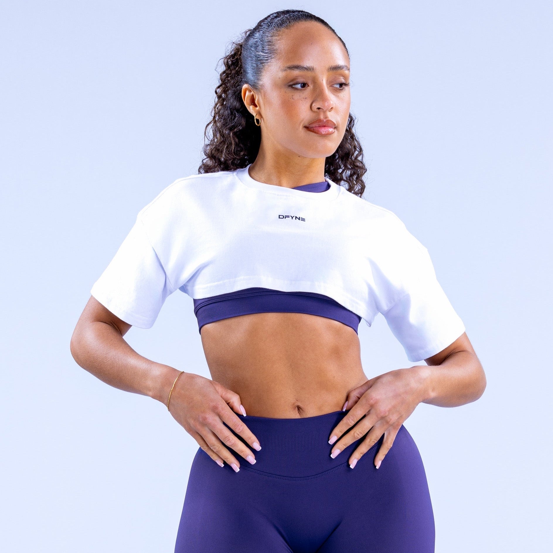 Camiseta DFYNE Revive Super Crop Feminino Branco | DWEOGM072