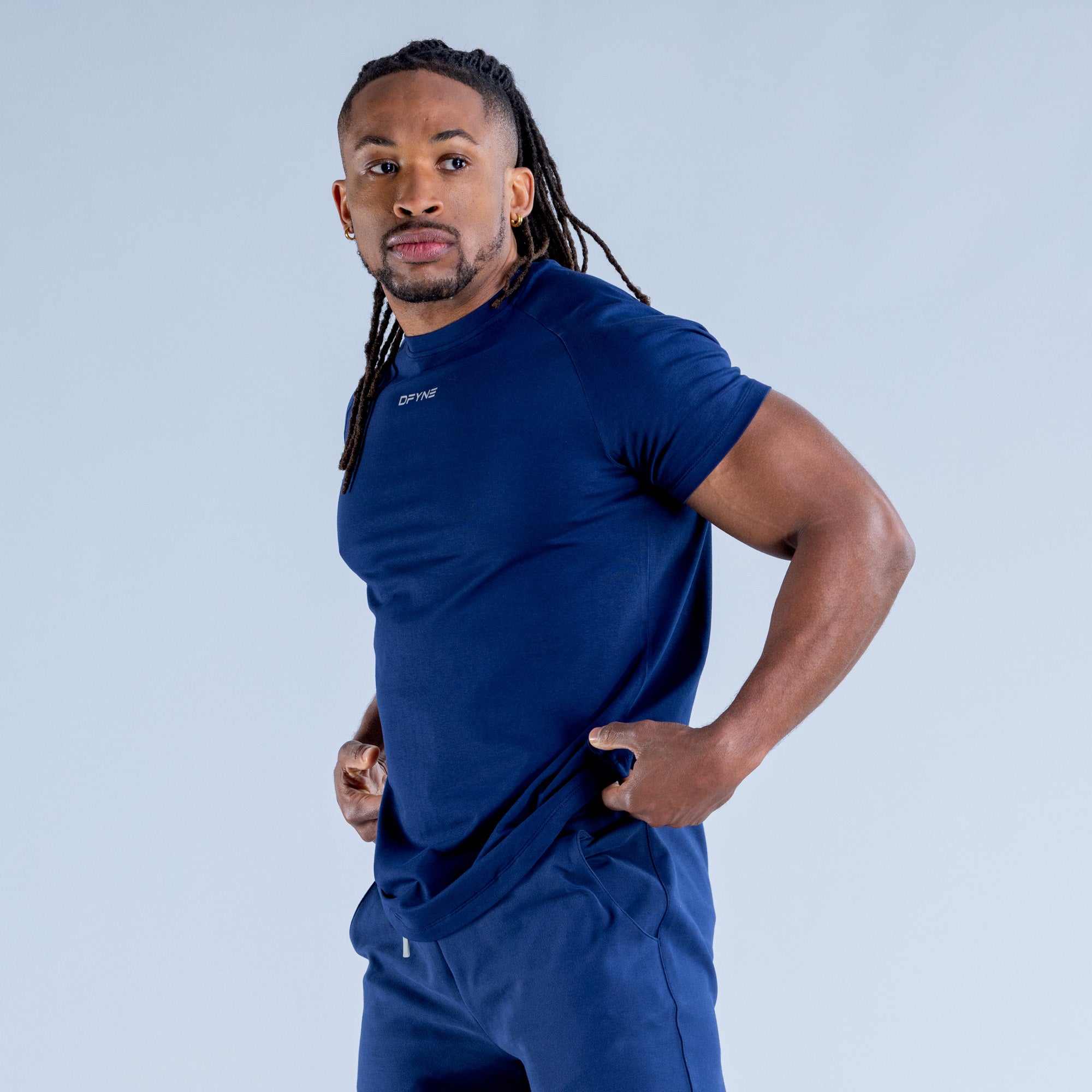Camiseta DFYNE Stealth Masculino Azuis | LBYSEC402