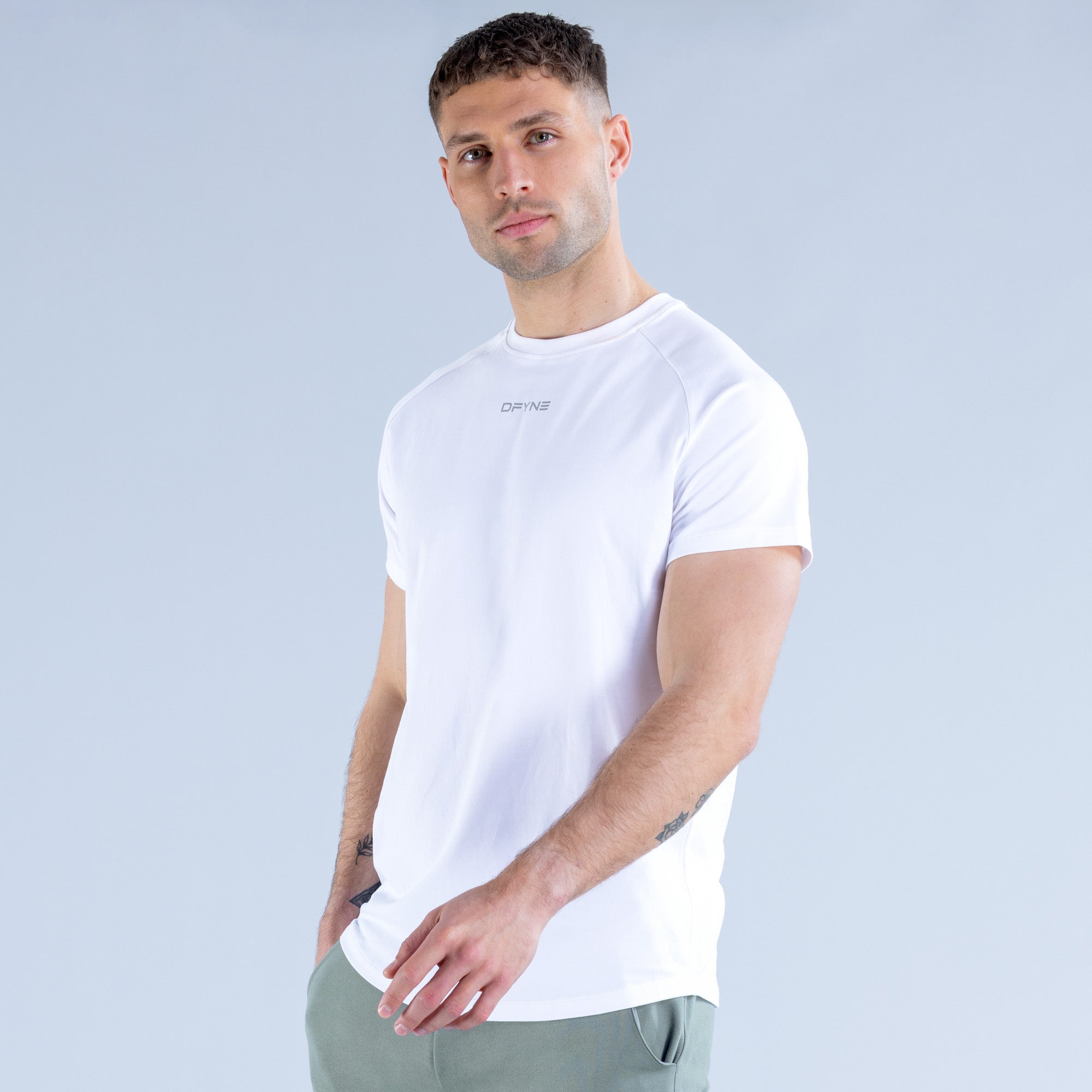Camiseta DFYNE Stealth Masculino Branco | PBLMDZ310
