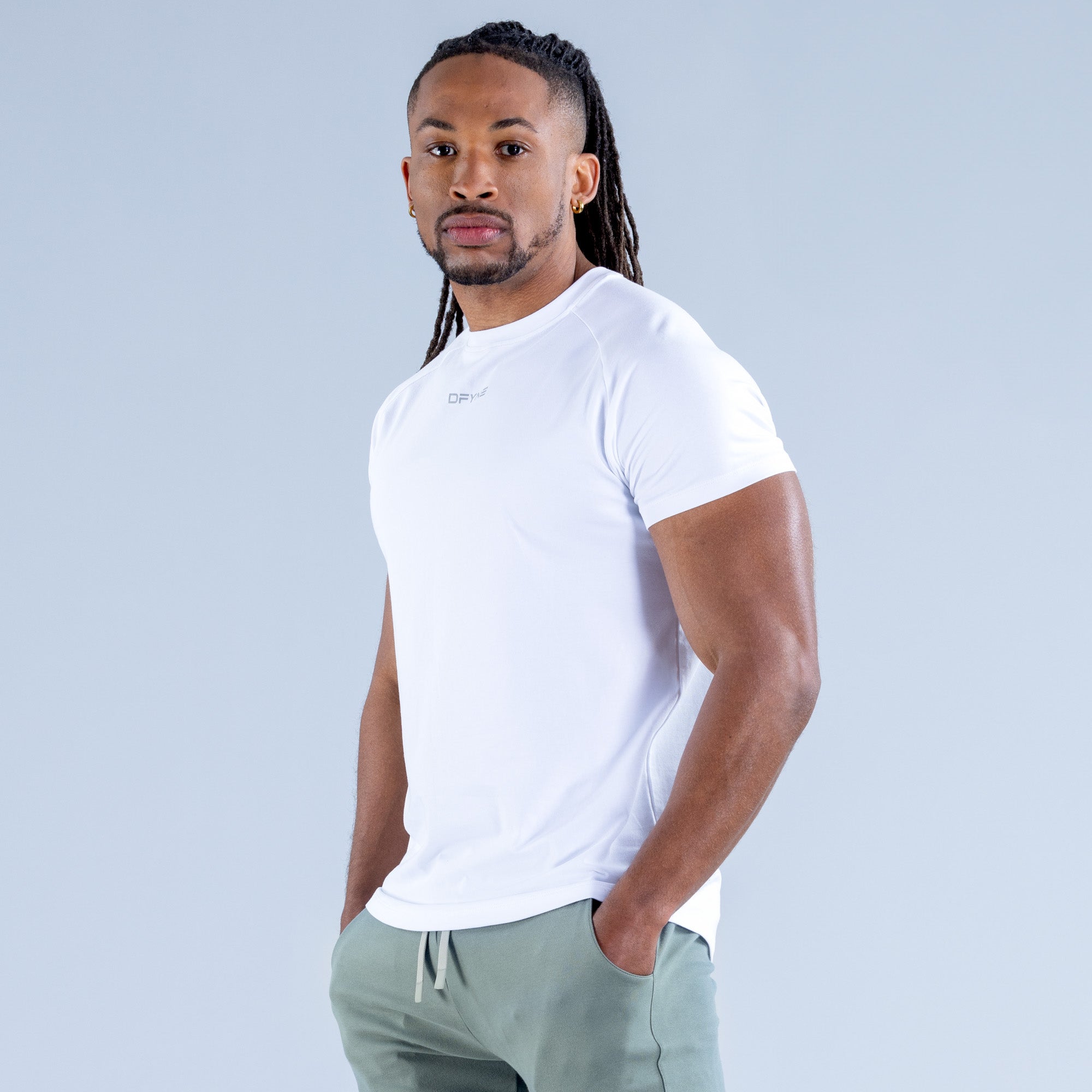 Camiseta DFYNE Stealth Masculino Branco | PBLMDZ310