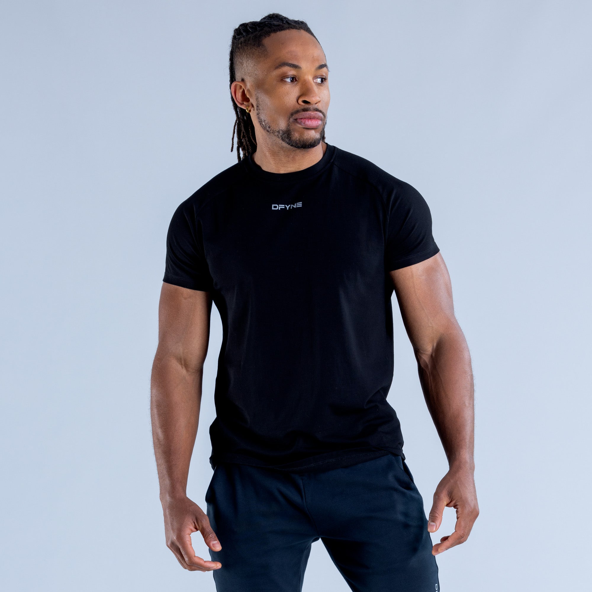 Camiseta DFYNE Stealth Masculino Pretas | TAUFBD527
