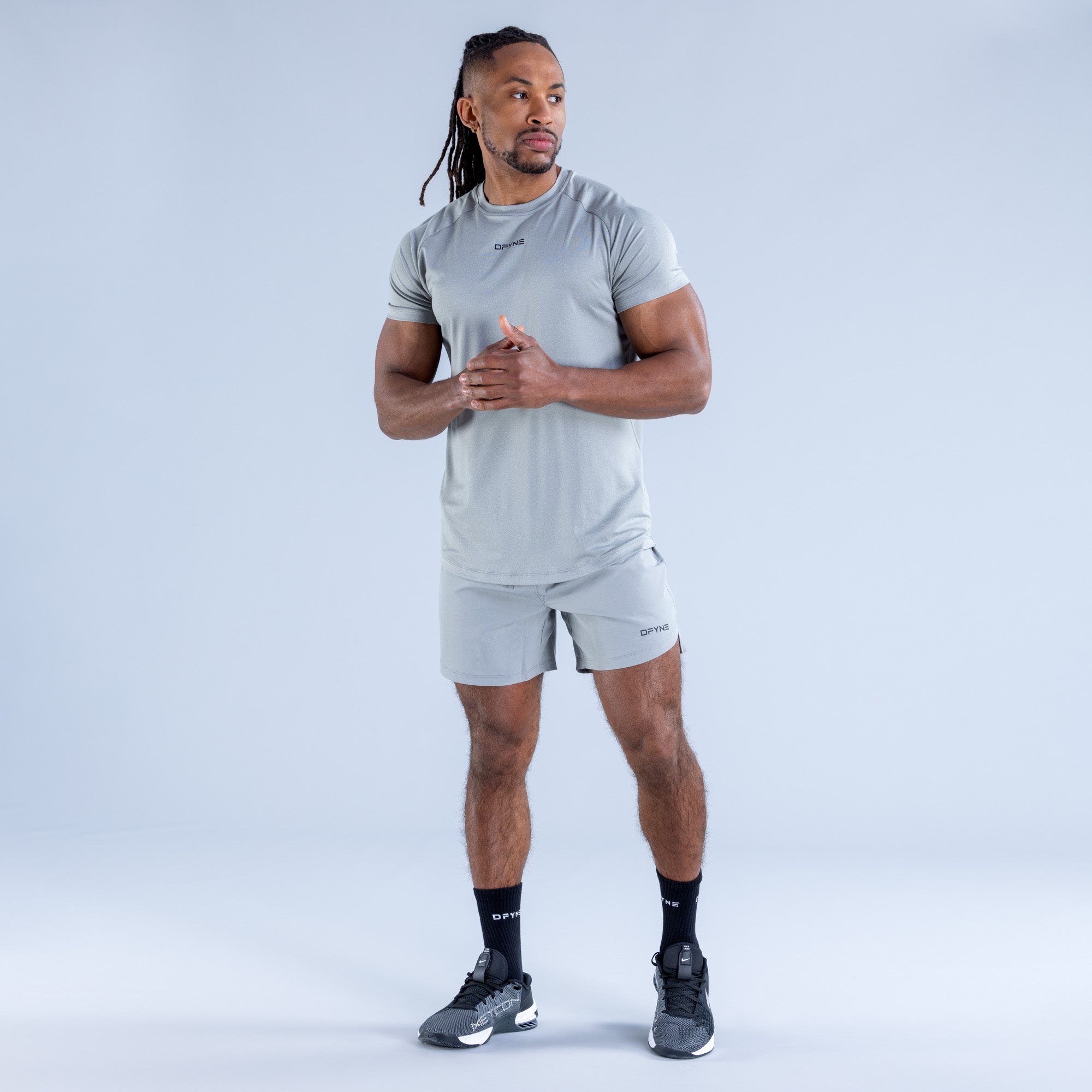 Camiseta DFYNE Stealth Training Masculino Cinzentas | BUGJZQ530