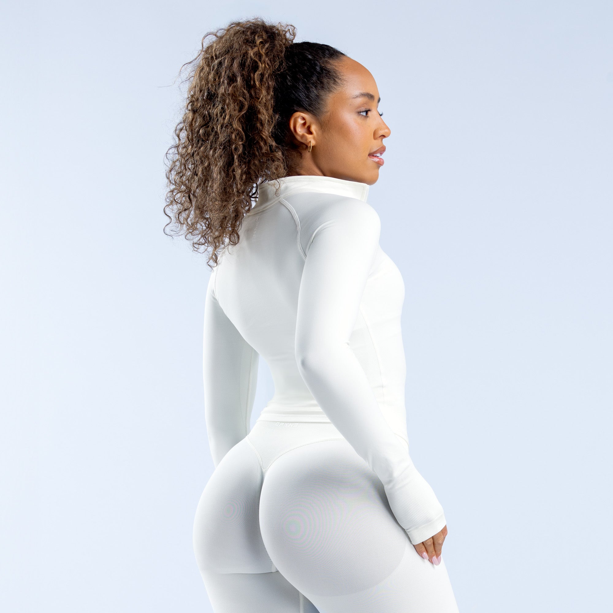 Jaquetas DFYNE Impact Half Zippy Feminino Branco | GPRVLS018