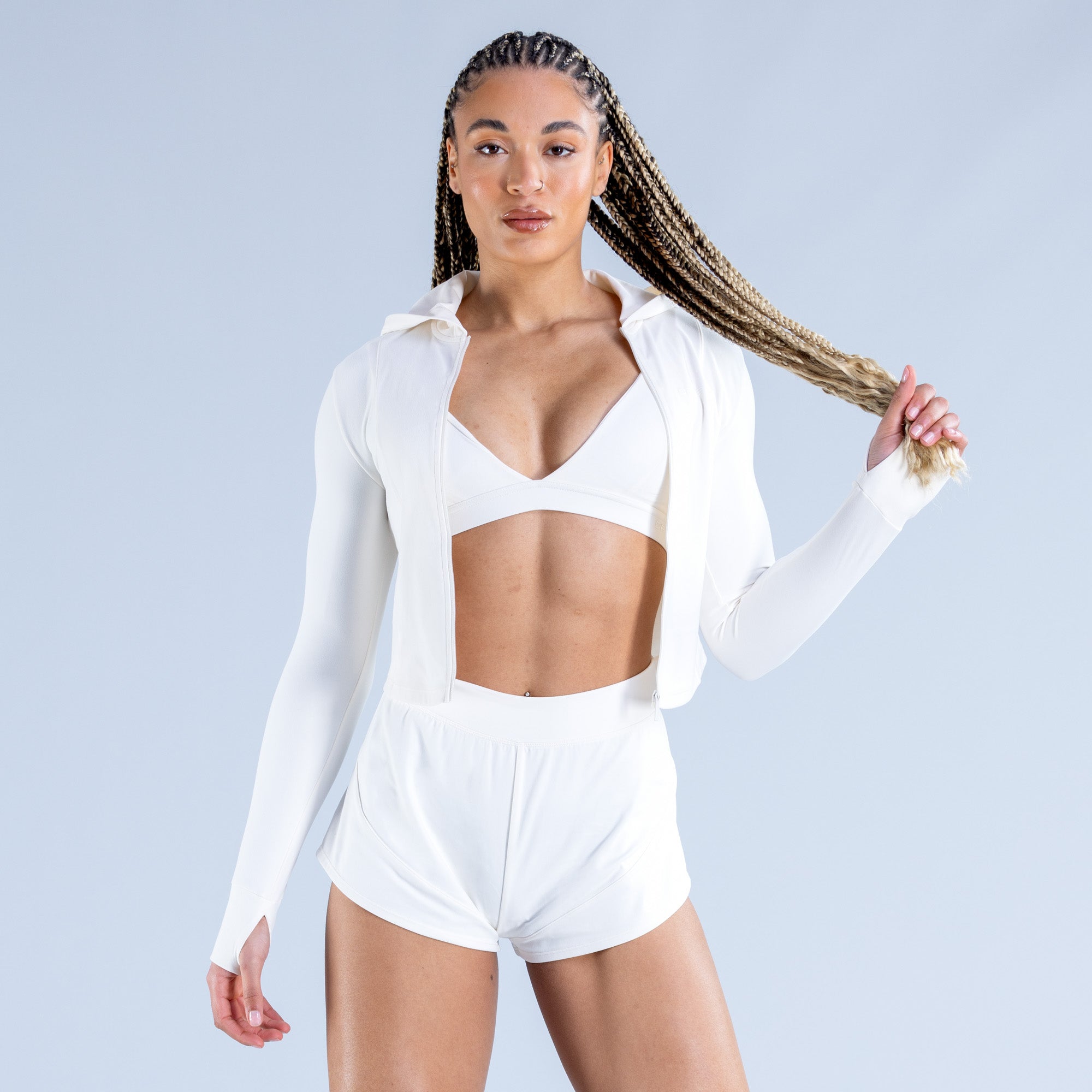 Jaquetas DFYNE Origin Zippy Feminino Branco | QPYMND365