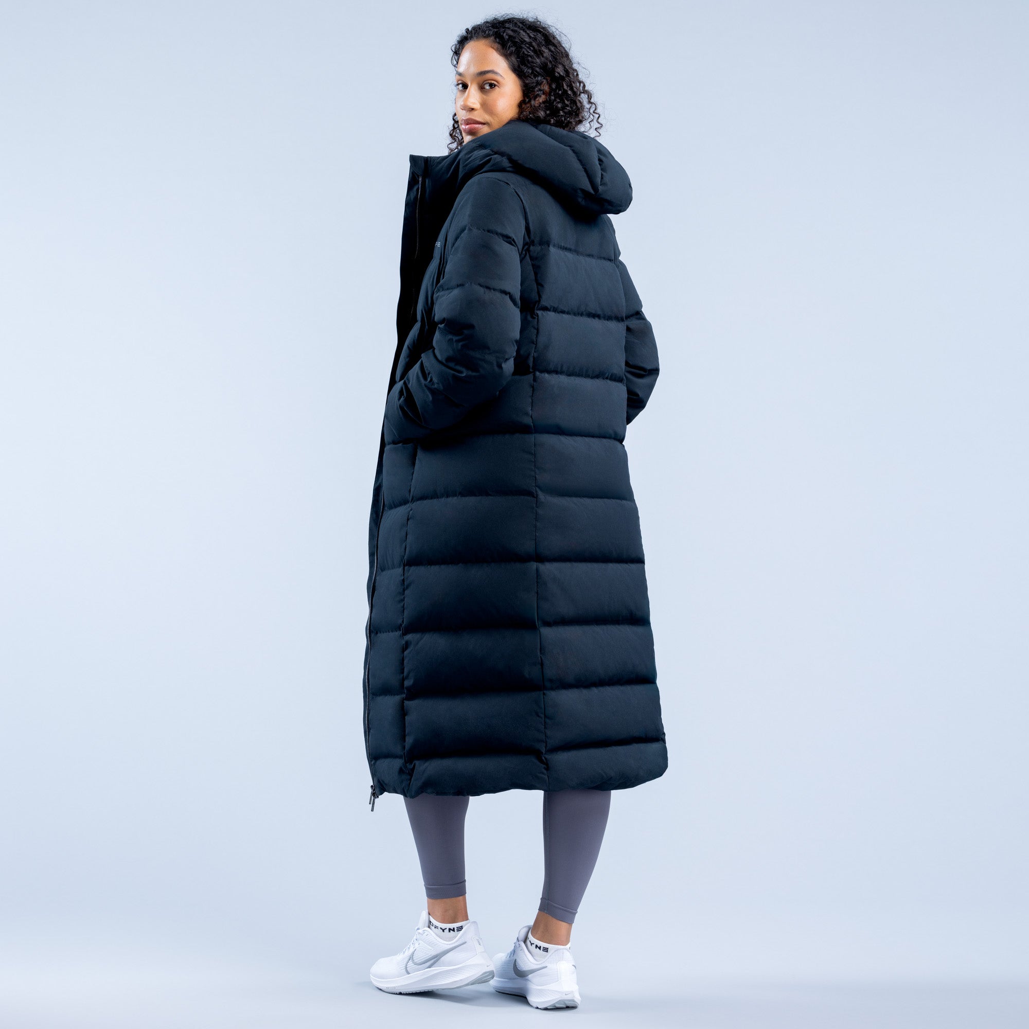 Jaquetas DFYNE Revive Long Down Feminino Pretas | ZQUCXK817
