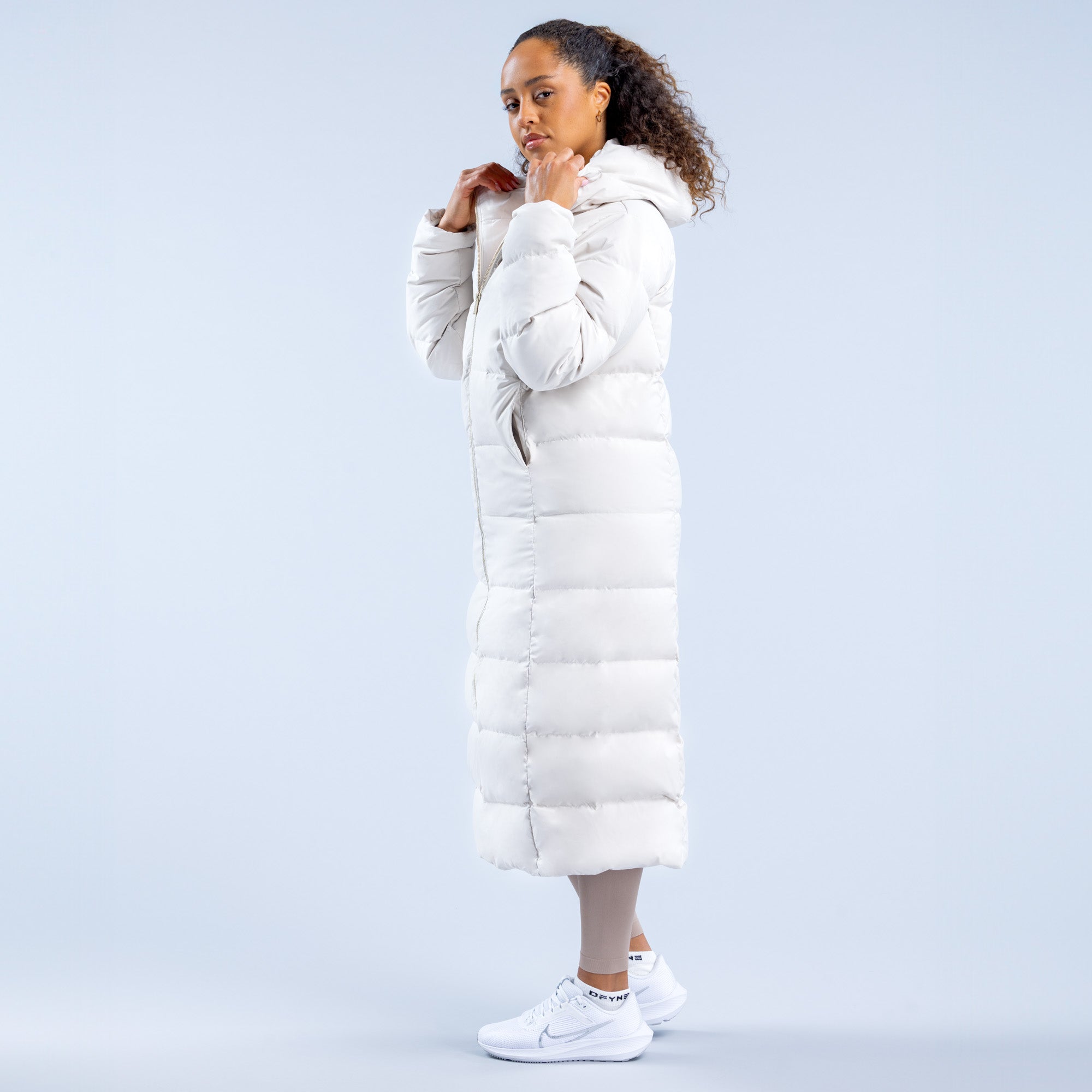 Jaquetas DFYNE Revive Long Down Feminino Branco | IQBXZT541