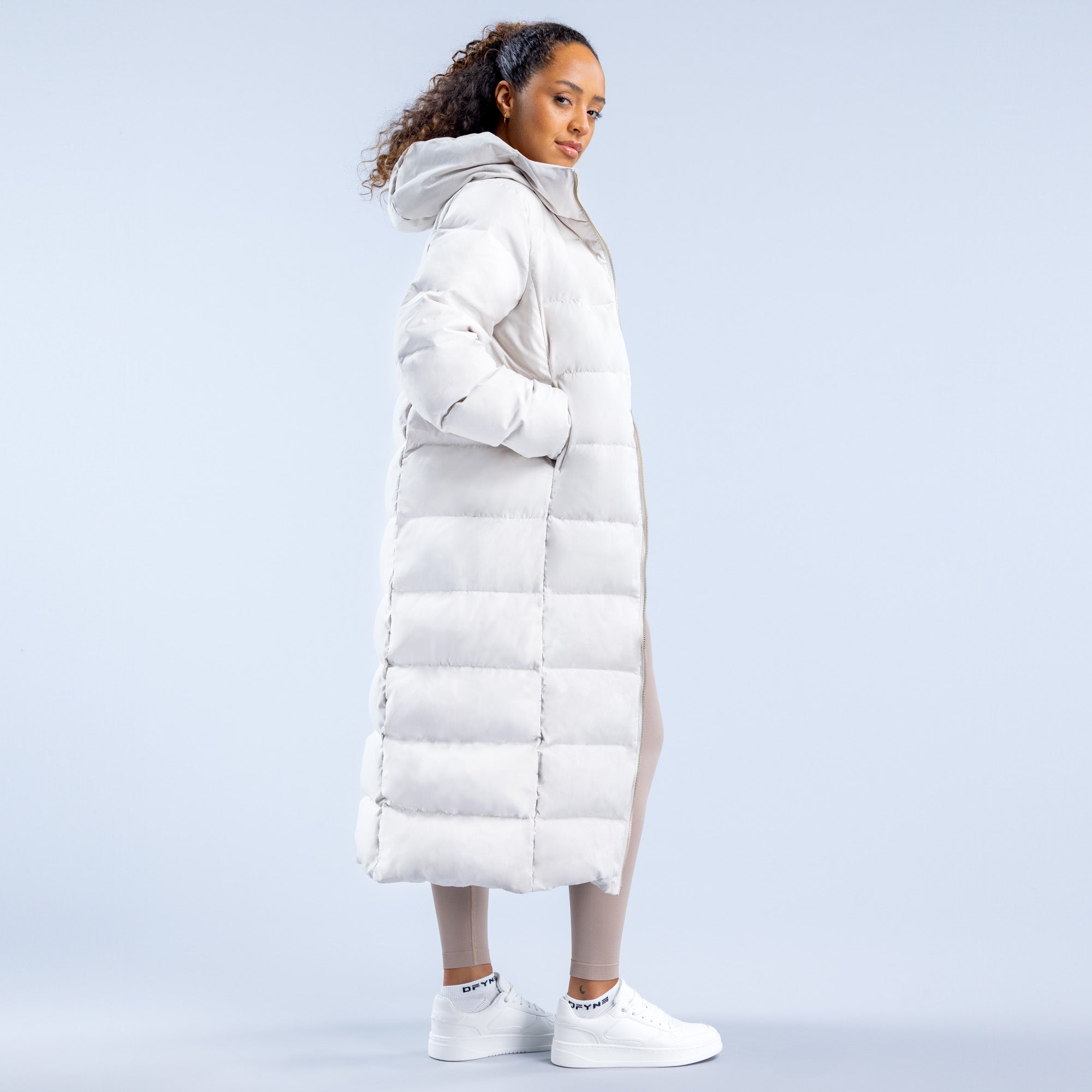 Jaquetas DFYNE Revive Long Down Feminino Branco | IQBXZT541