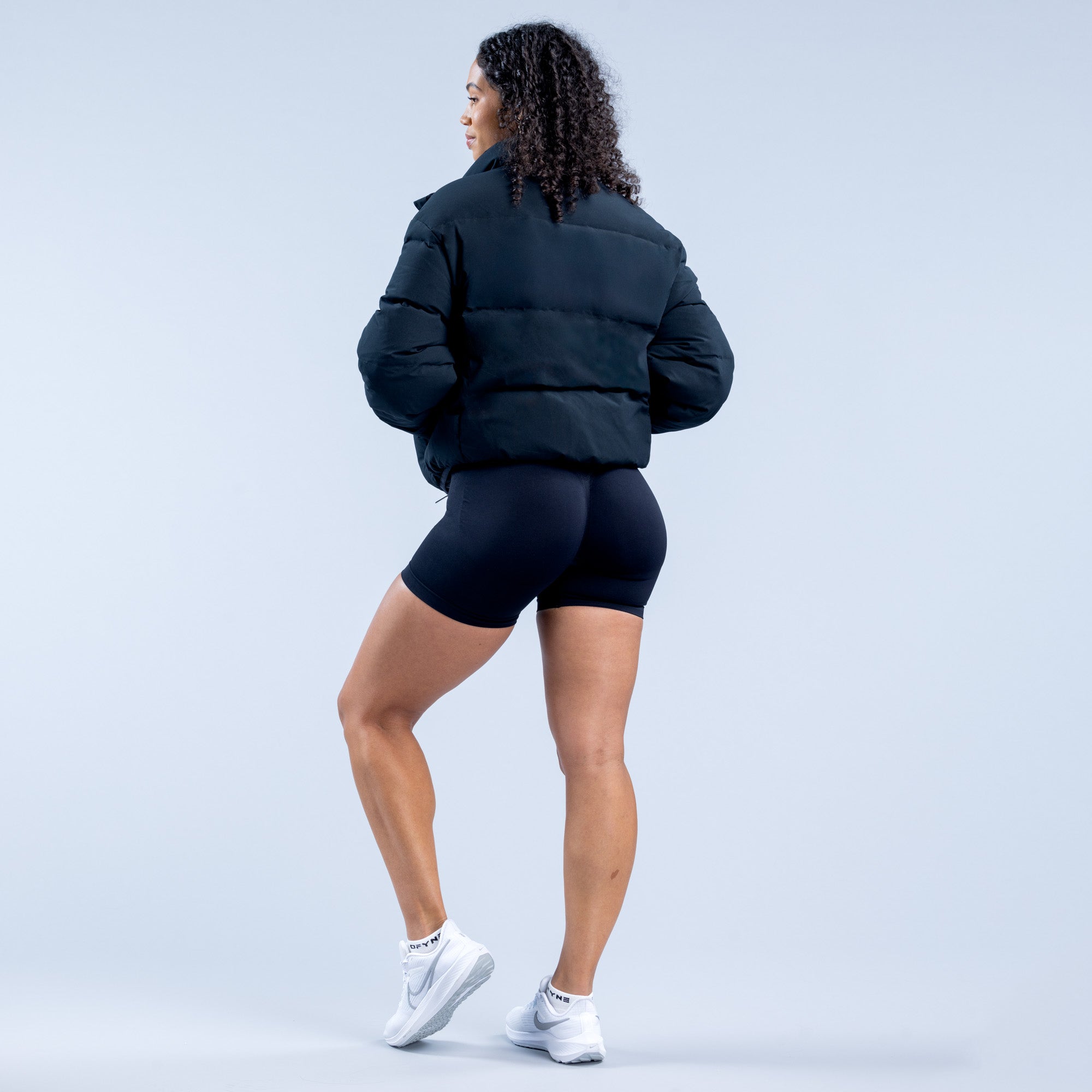 Jaquetas DFYNE Revive Short Down Feminino Pretas | KEVYLT047