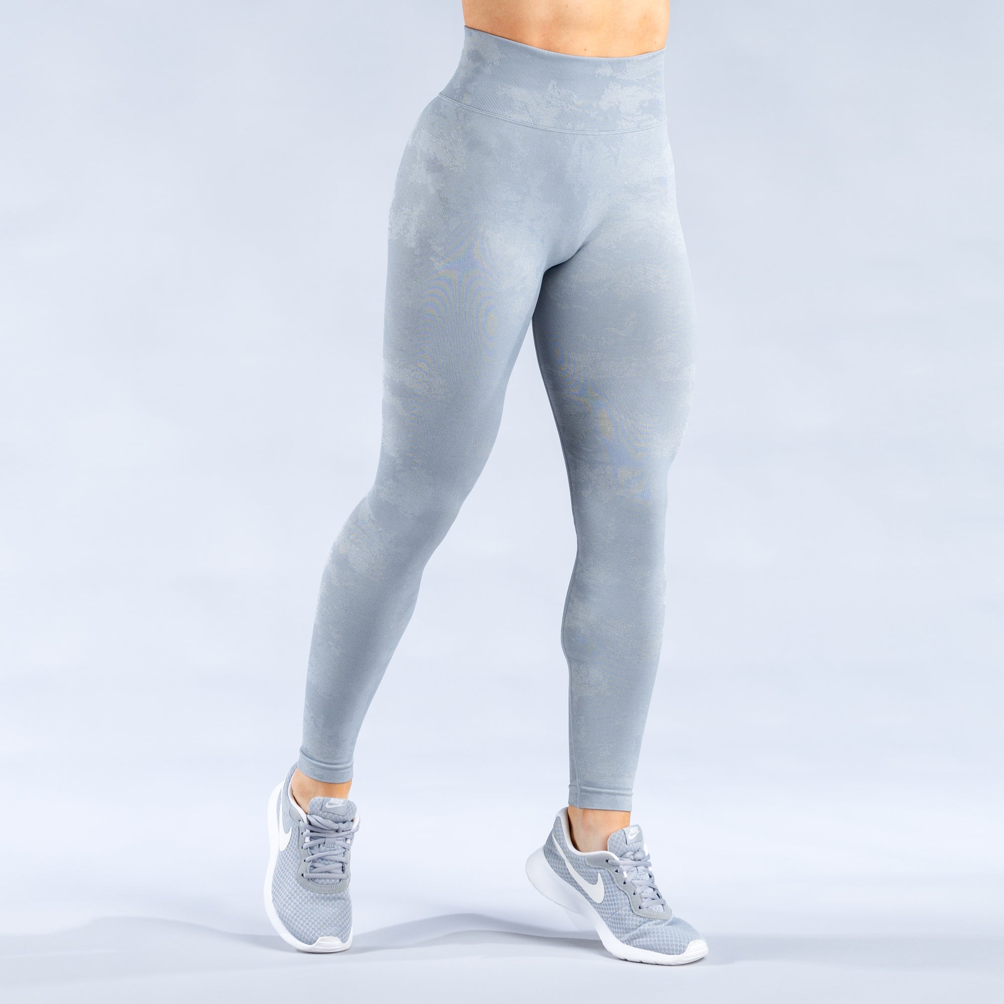 Leggings DFYNE Dynamic Mist Feminino Luz Cinzentas Branco | CDJQOF294