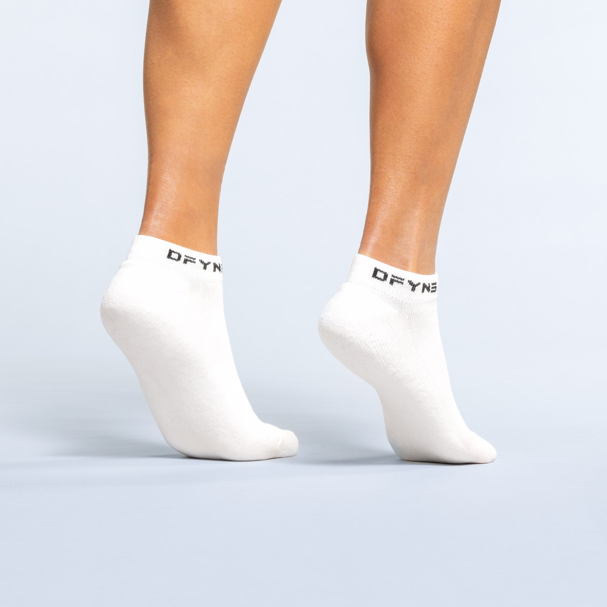 Meias DFYNE Revive Ankle Feminino Branco Pretas | LVZDYP724