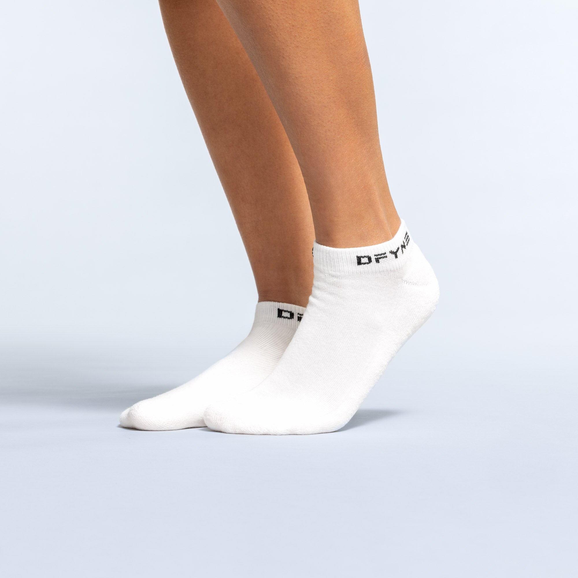 Meias DFYNE Revive Ankle Feminino Branco Pretas | LVZDYP724