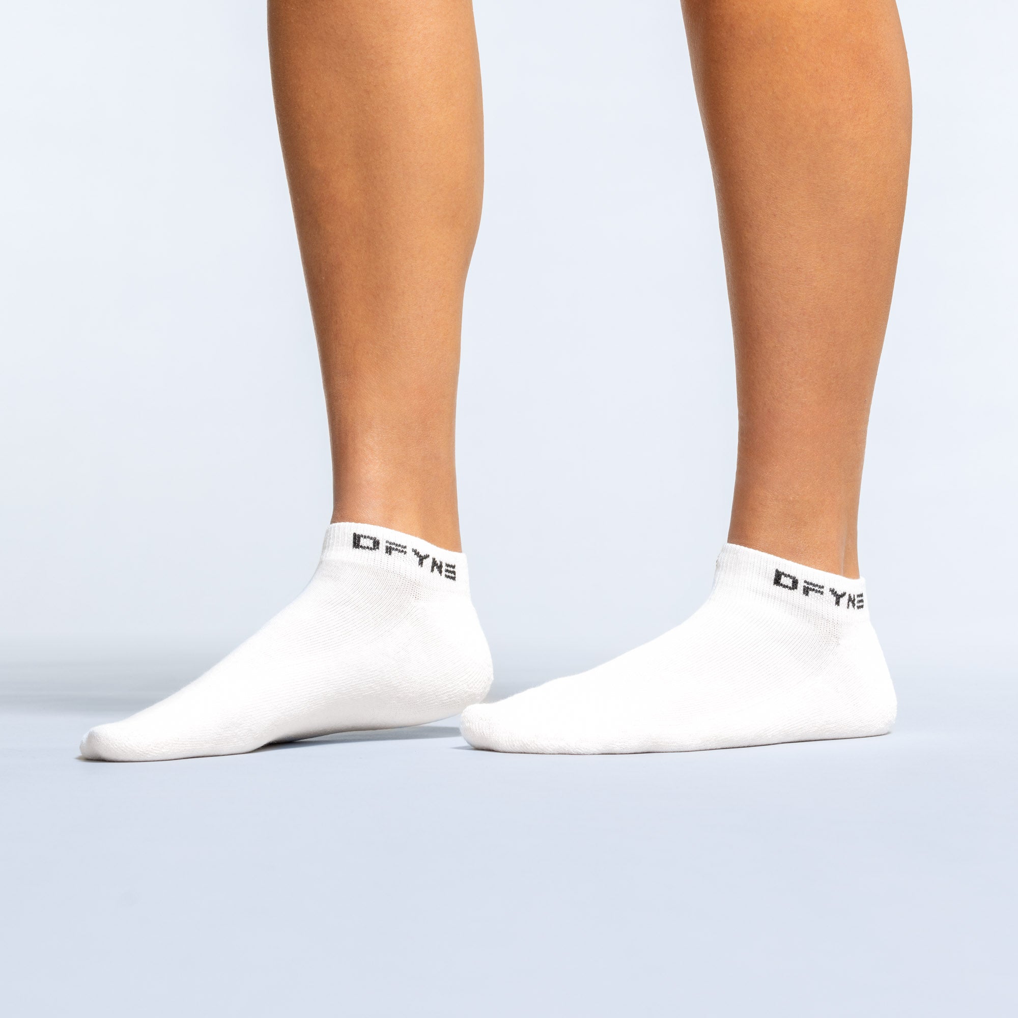 Meias DFYNE Revive Ankle Feminino Branco Pretas | LVZDYP724
