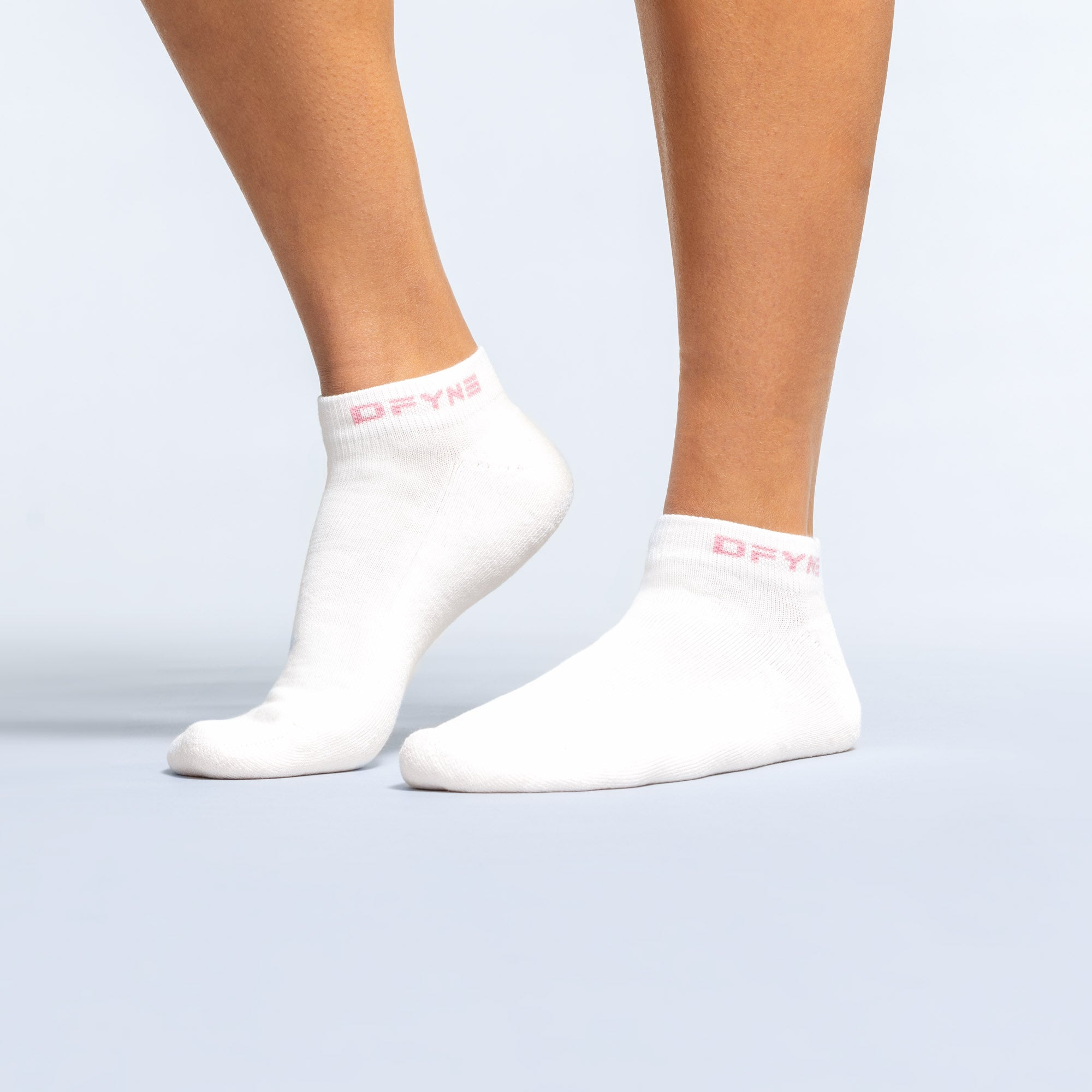 Meias DFYNE Revive Ankle Feminino Branco Luz Rosa Rosa | EJYTKB867